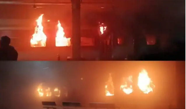 AP: టాటా-ఎర్నాకుళం రైలులో మంటలు.. ఒకరు సజీవ దహనం?