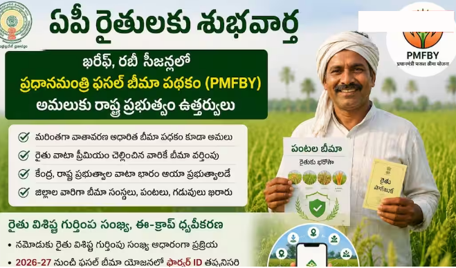 Pradhan Mantri Fasal Bima Yojana: రైతులకు ఏపీ ప్రభుత్వం గుడ్ న్యూస్.. పంట బీమా పథకాల అమలుకు ఉత్తర్వులు